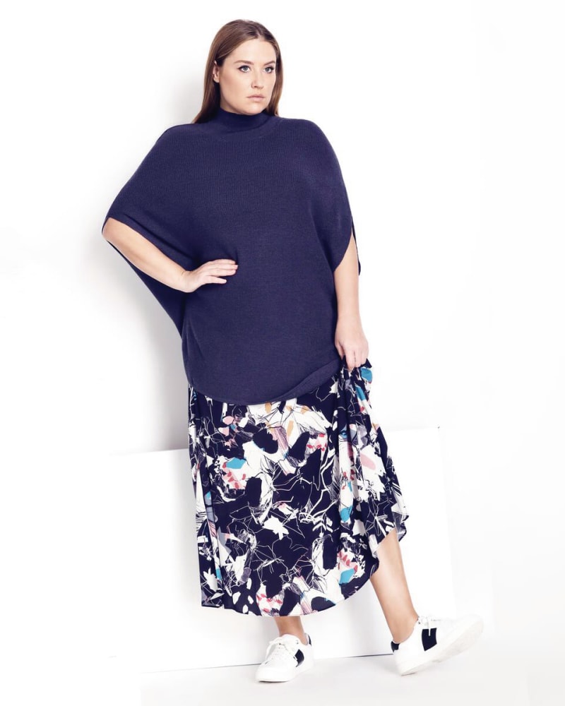 Plus size model wearing Sound Check Sweater Top by Refinity | Dia&Co | dia_product_style_image_id:172241